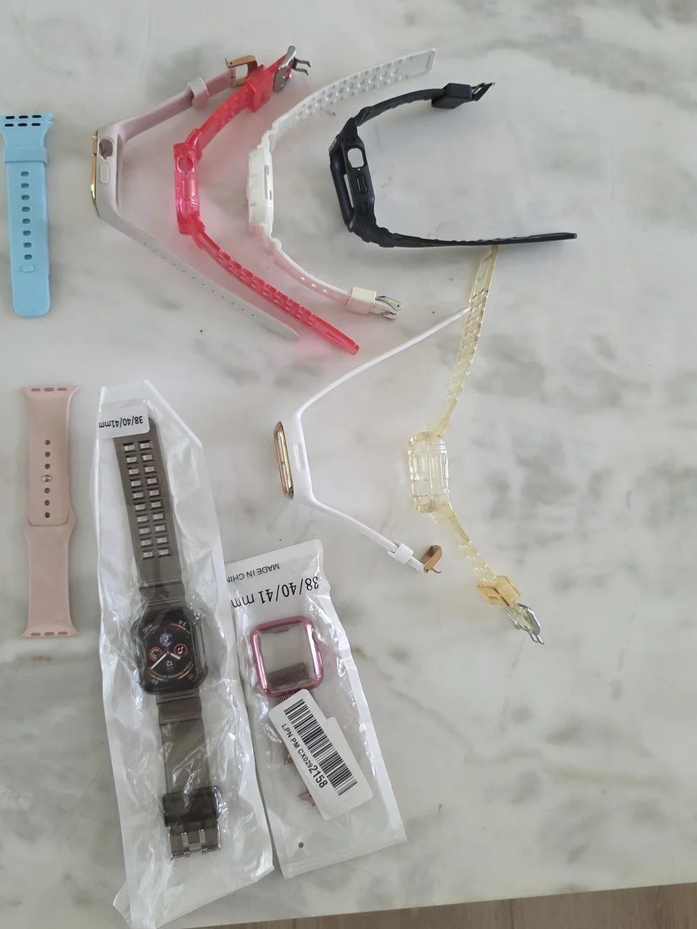 Assorted Silicone Apple Watch Bands - Pastel & Bright Colors